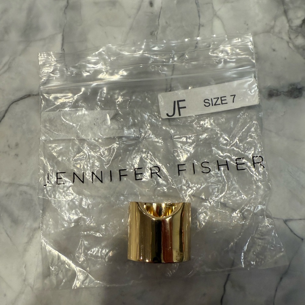 Jennifer Fisher Bold Gold Band Ring Size 7